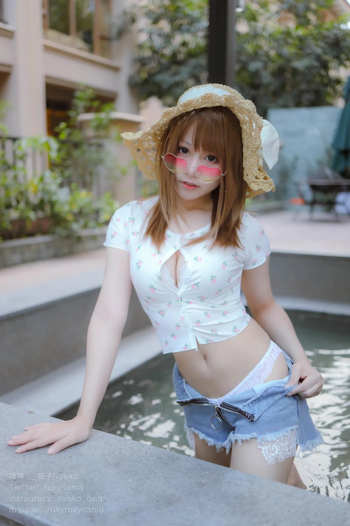 Nyako喵子 – NO.27 温泉蕾丝睡衣-温泉 [80P]插图2